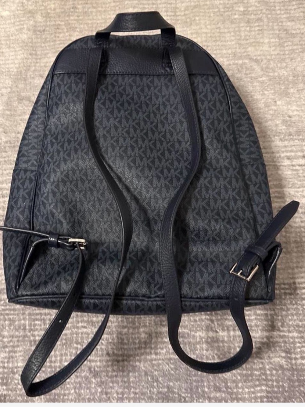 Michael Kors-Dark Navy MK Logo Backpack - Picture 2 of 3